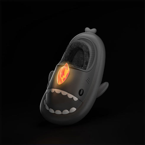 Sharkicks Basic - Hiver, Chaussons Requins Kaiju de Feu, Talon Couvert